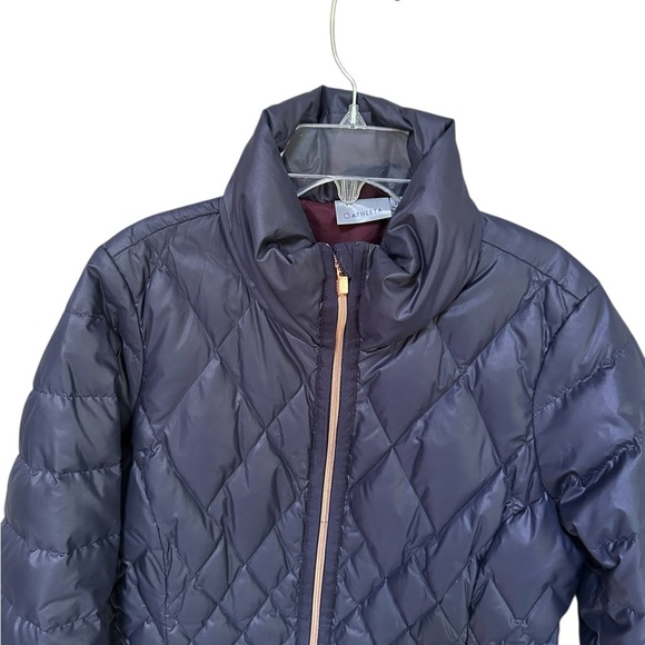 Athleta RESPONSIBLE DOWN JACKET Navy Puffer Jacket, Size Small P - Picture 4 of 10
